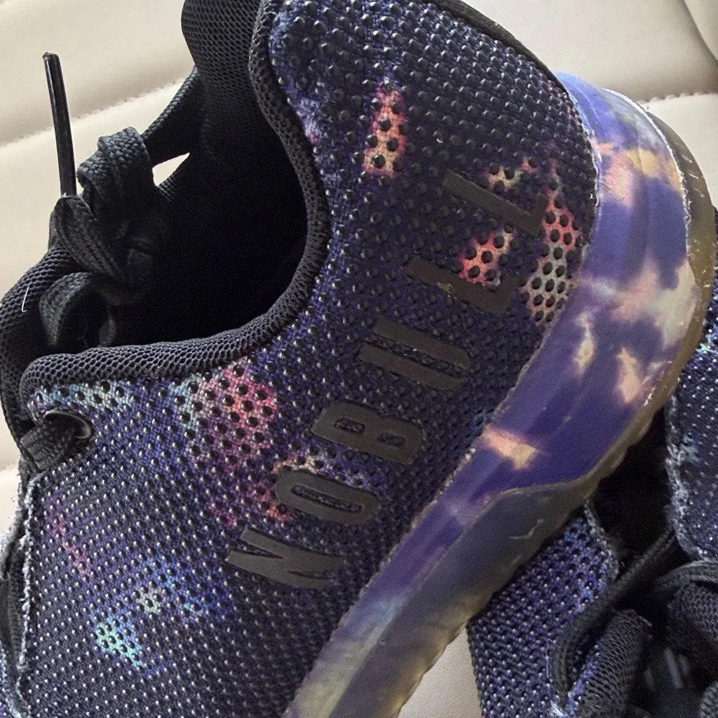 Colorful NOBULL Sneaker Shoes Patterned Fabric Lifting Workout size 8.5womens - Image 3