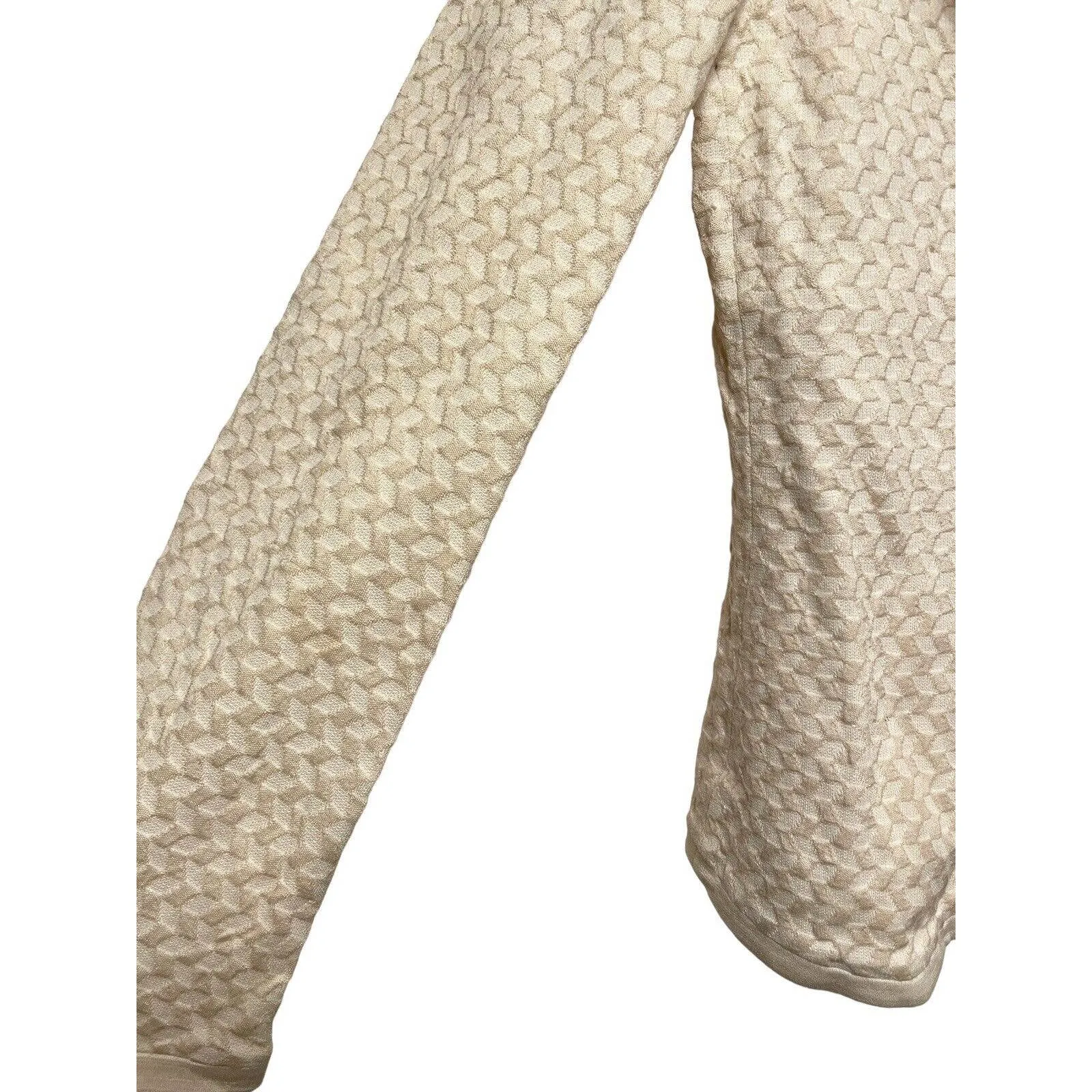 Giorgio Armani Cream White 3 Button Blazer Jacket Size 4 Cotton Silk Stretch - Image 4