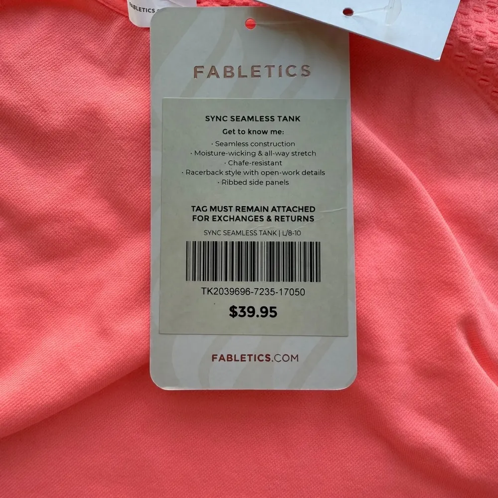 Fabletics  Sync Seamless Tank Top Size Large - Image 6