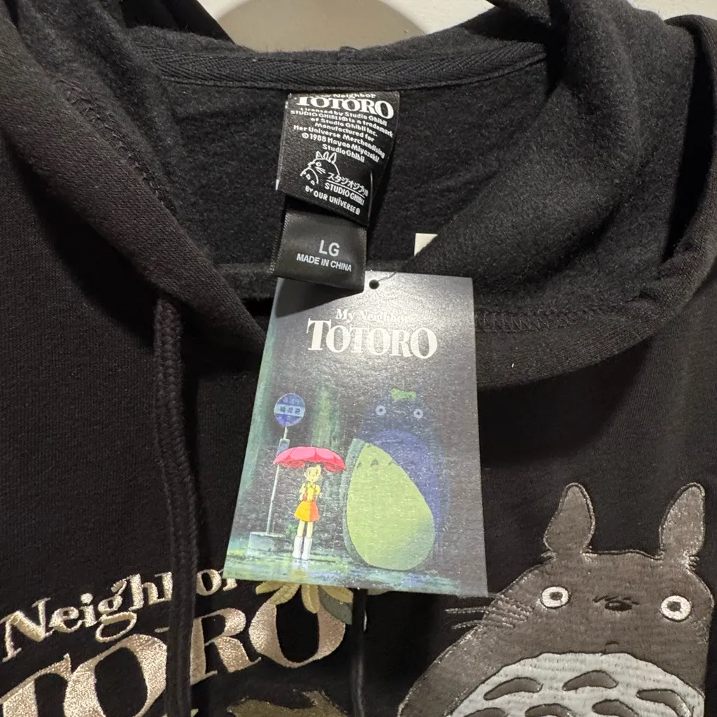 Studio Ghibli My Neighbor Totoro Floral Logo Hoodie Sweater - Image 7