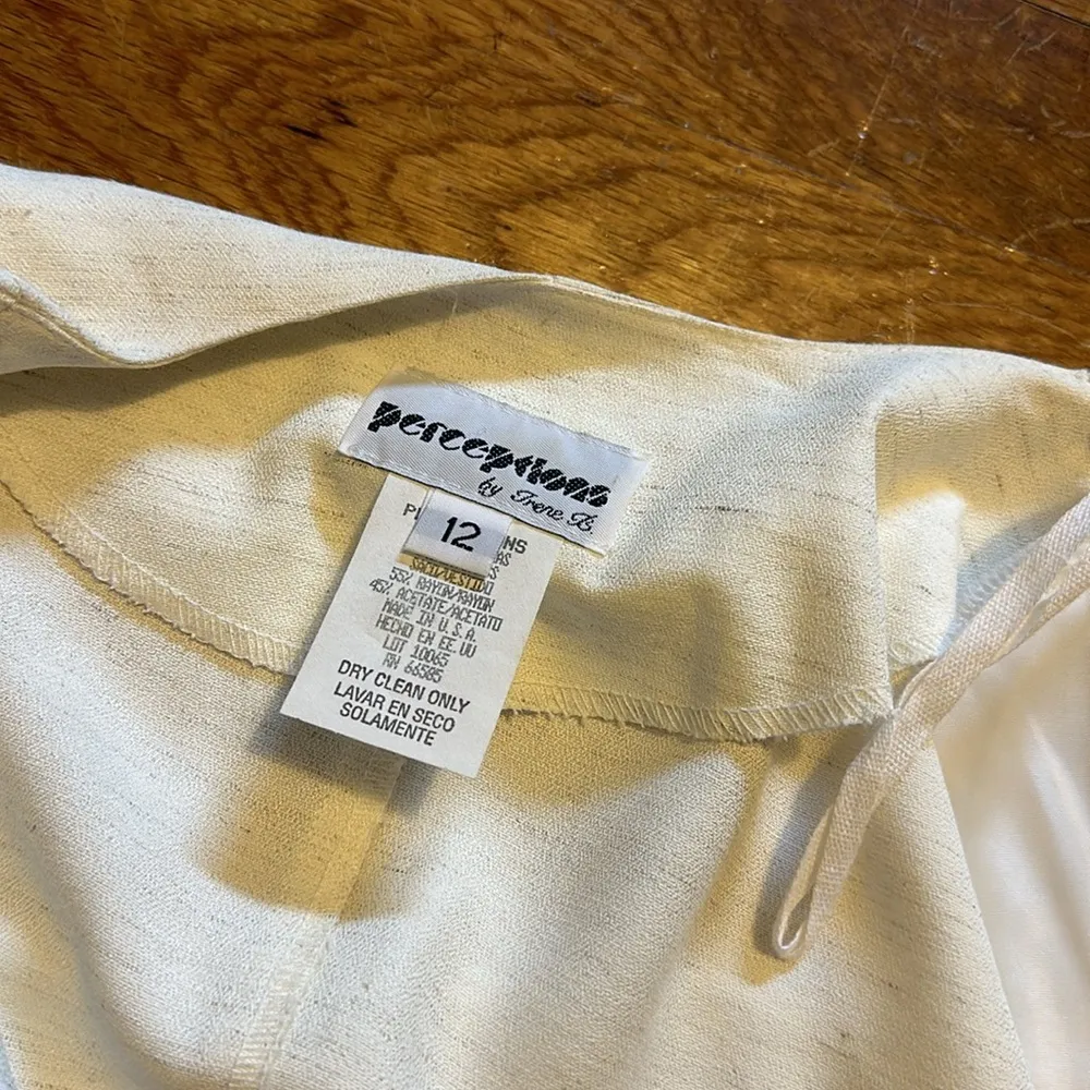 Perceptions Vintage Womens 12 Pink White Dress Jacket 2 piece Matching Set - Image 13