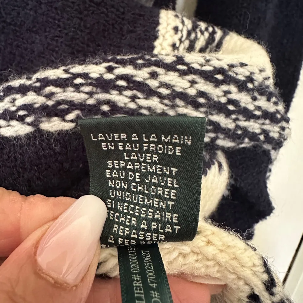 Ralph Lauren Wool Tunic | Sweater | Ss XS | Southwestern Chevron Blanket New - Image 4