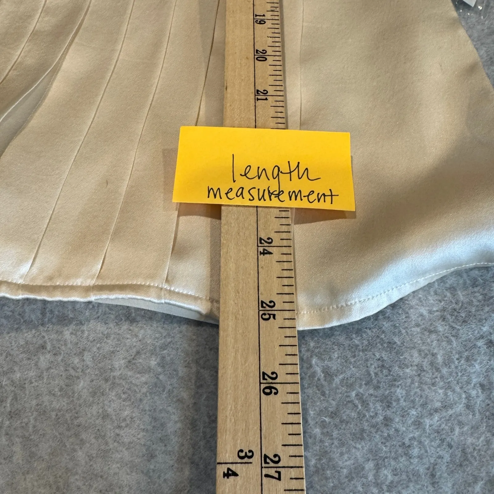 Vintage Preston York Mock Neck Pleated Career Blouse Top Womens 10 Ivory Silk - Image 15