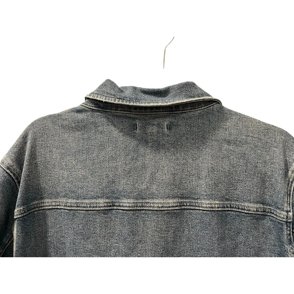 Good American NWT Plus Size 6 Blue Denim Jean Zip Jumpsuit Long Sleeve Casual - Image 9