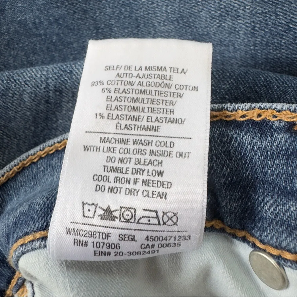 Hudson Nico Straight Jeans Blue Classic Denim distressed cotton blend stretch 27 - Image 12