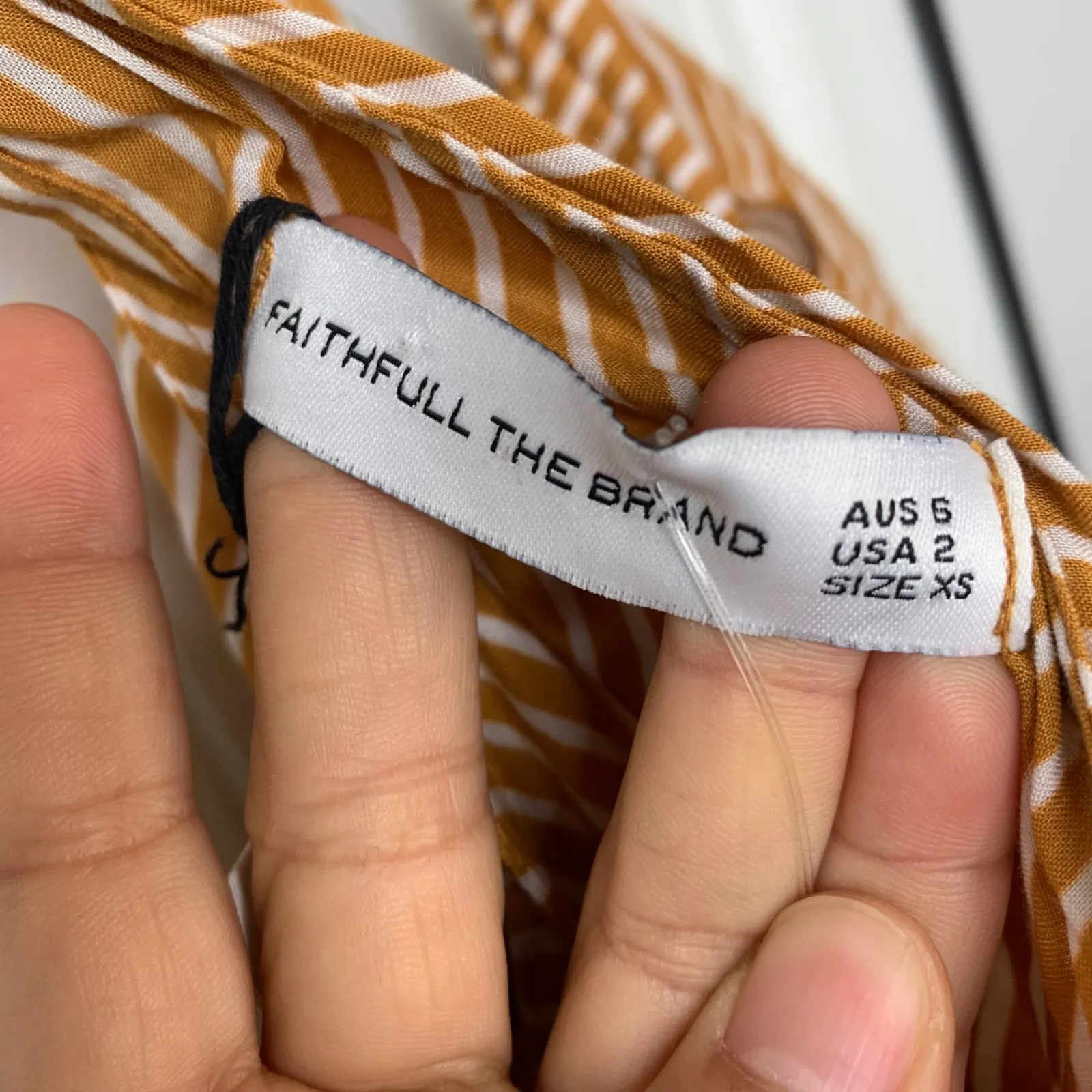 Anthropologie striped yellow‎ marigold romper playsuit XS boho summer festival - Image 8