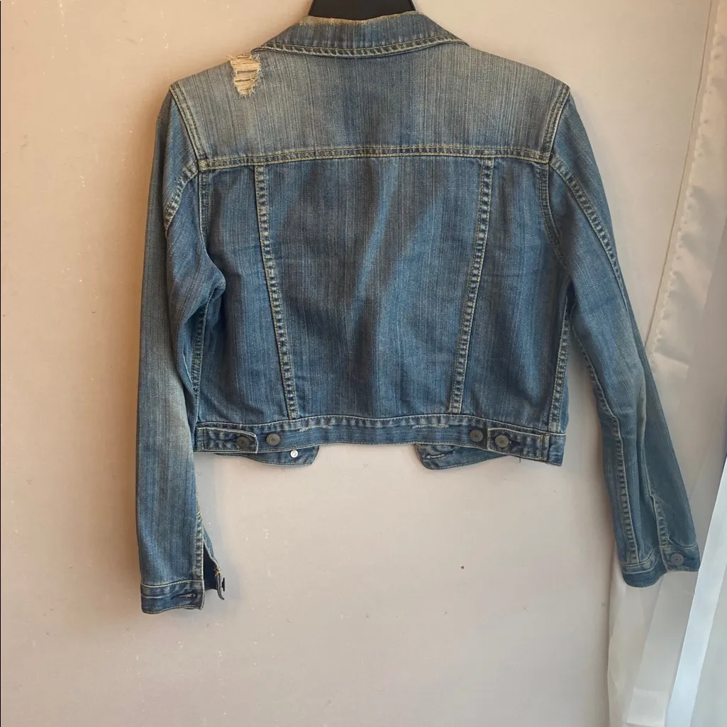 Y2K American Eagle Outfitters Blue Jean Jacket - Image 5