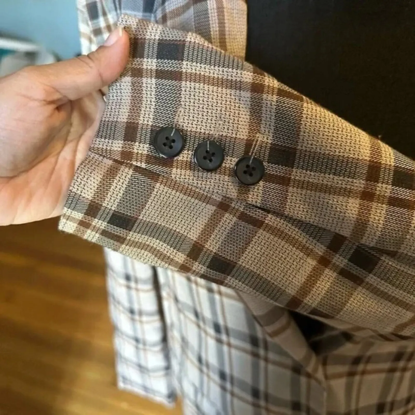 ASOS Design Plaid Brown Blazer – Women’s Small/Medium - Image 7