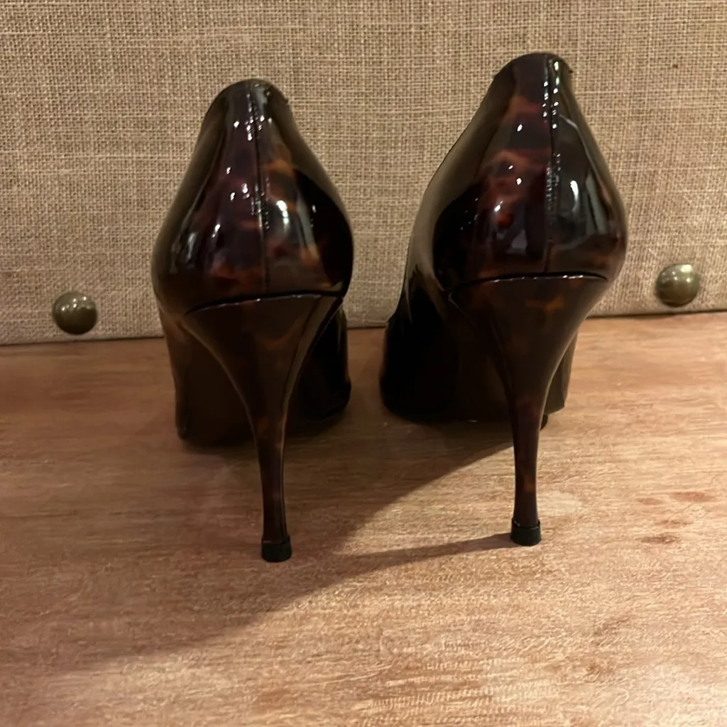Stuart Weitzman designer Heels tortoiseshell power pumps heels sz 9 - Image 5