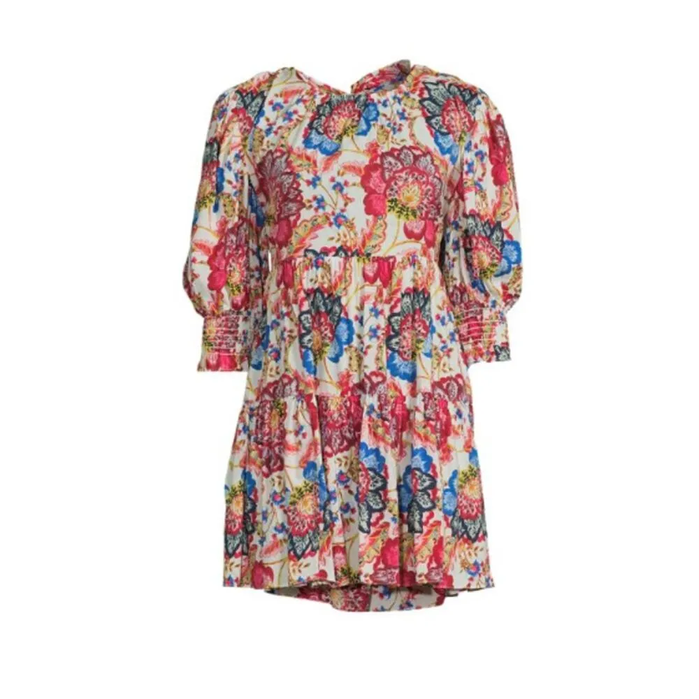 Misa Los Angeles Bohemian Open Tie Back Honor Floral Mini Dress S NWT $355 - Image 4