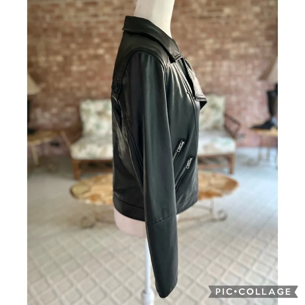 Lysse Moto Jacket Black Faux Leather S Edgy Gorpcore Streetwear Chic Night Out - Image 11