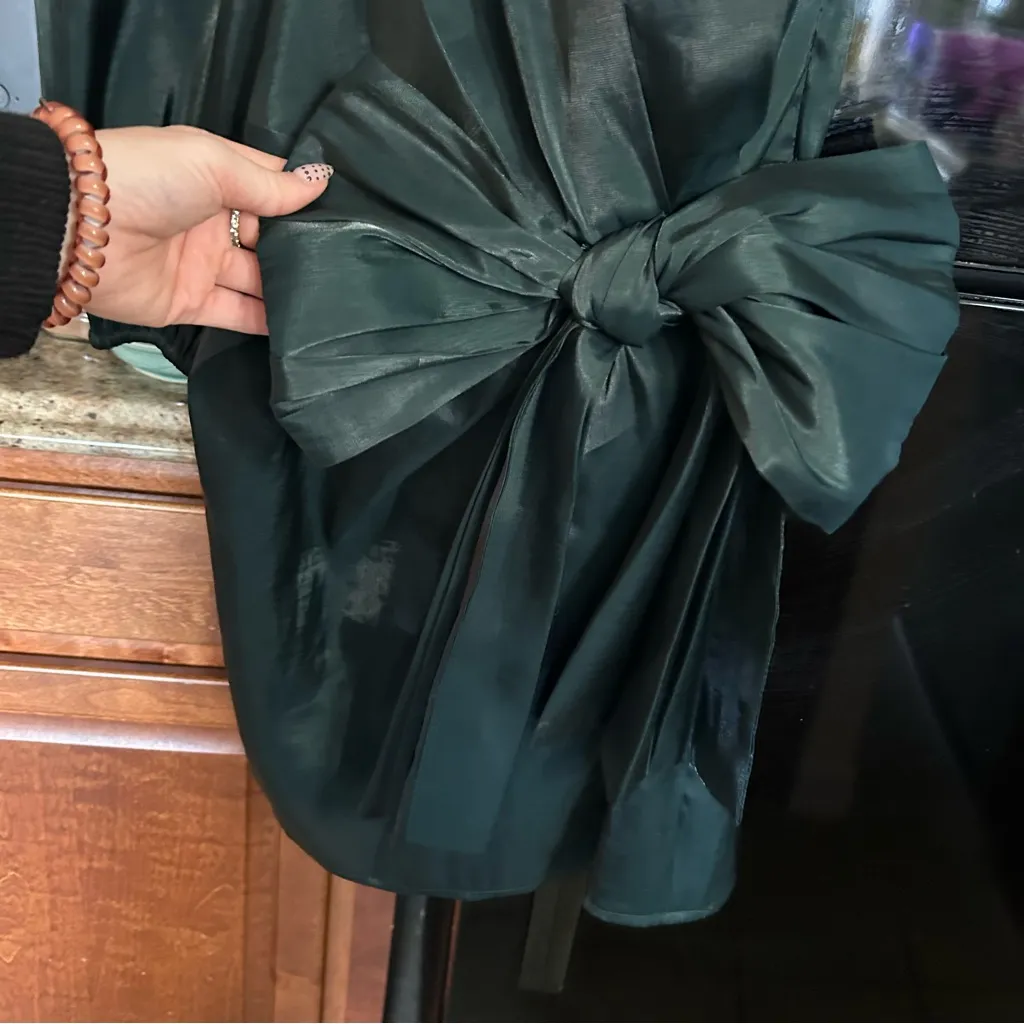 Lovers & Friends Kennedy Green Bow Mini Dress - Image 6