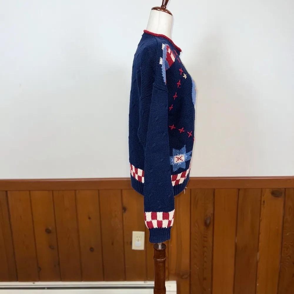 Adorable Vintage 1980s/90s Countryside Classics Hand Embroidered Sweater! Size XL - Image 3
