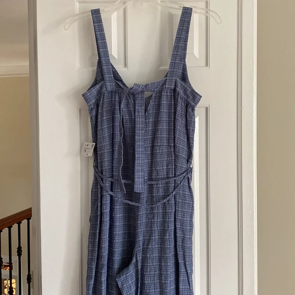 ZARA NWT  blue plaid one piece/jumpsuit/romper - Image 3