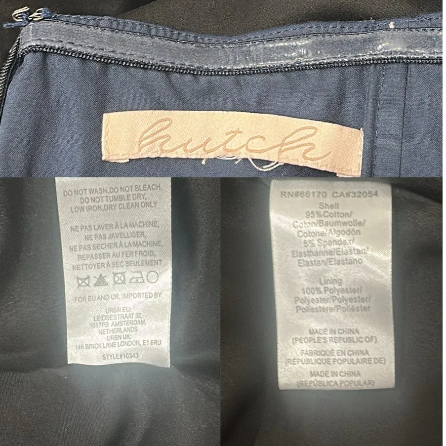 Hutch Anthropologie Navy Black Strapless Bow Maxi Dress Gown Coquette Formal 16W - Image 9