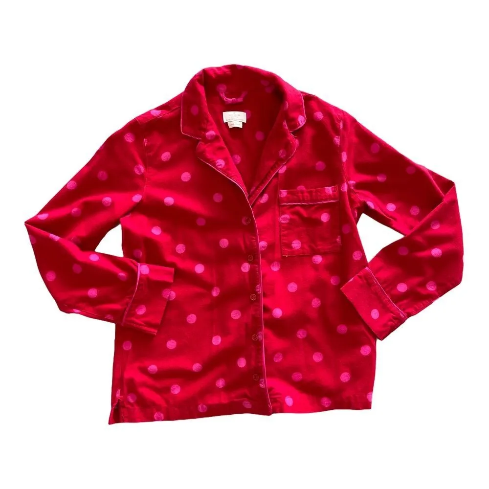 Kate Spade Polka Dot Pajama‎ Top Womens Size S Red Pink Loungewear Sleep - Image 4