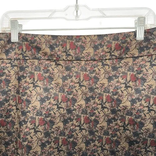 MARGARET M Stitch Fix Vanetta Pencil Skirt Brown & Merlot Floral Print NWT Large - Image 3