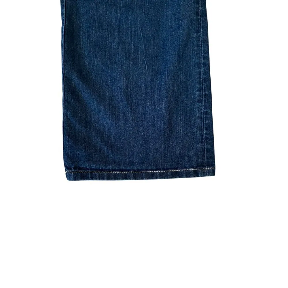 Banana Republic curvy bootcut medium dark wash blue denim five pocket jeans 30 - Image 6