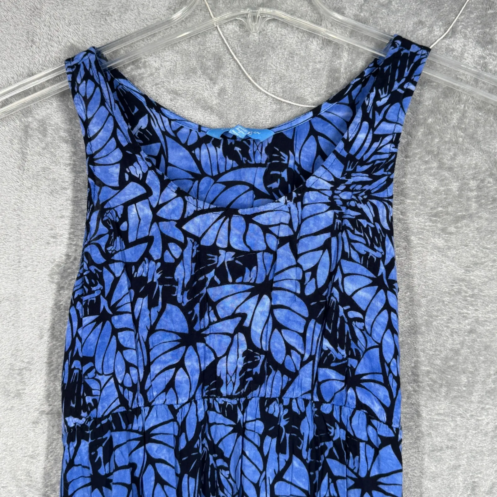Blue Ginger Midi‎ Dress Sleeveless Floral Casual Summer Sun Dress Blue Size XS - Image 4