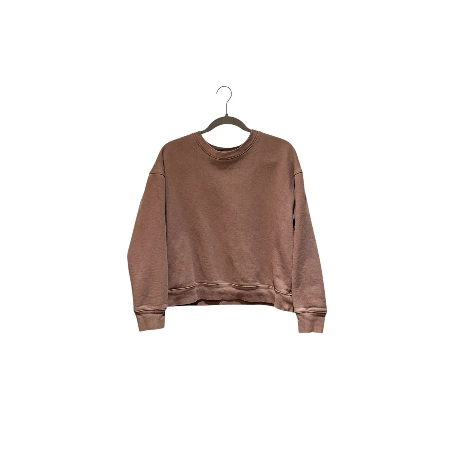 GIRLFRIEND COLLECTIVE Crop Casual Brown Sustainable Oversized Sweatshirt M - Image 2