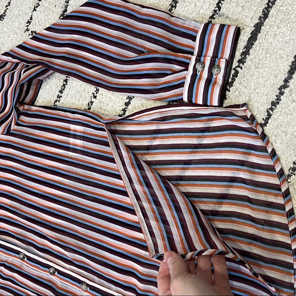 Wild Fable  Striped Button-Up Blouse - Image 3