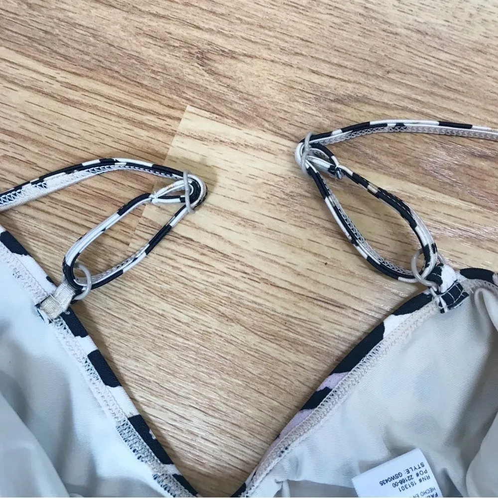 GOOD AMERICAN Leopard Print One Piece Swimsuit Satin‎ High Cut Leg Size 4X 4XL 7 - Image 5