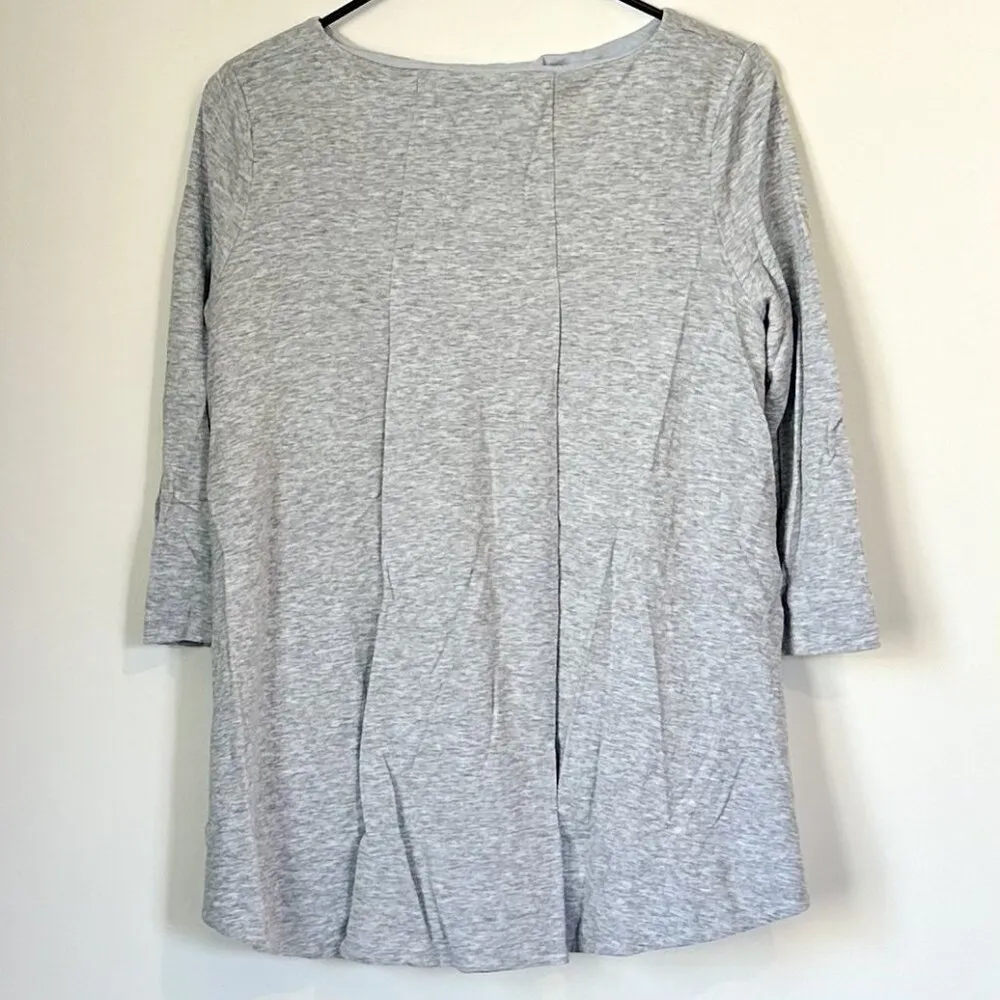 COS Relaxed Grey Fit Blouse Tunic Top Medium Dip Hem - Size: Medium - Image 6