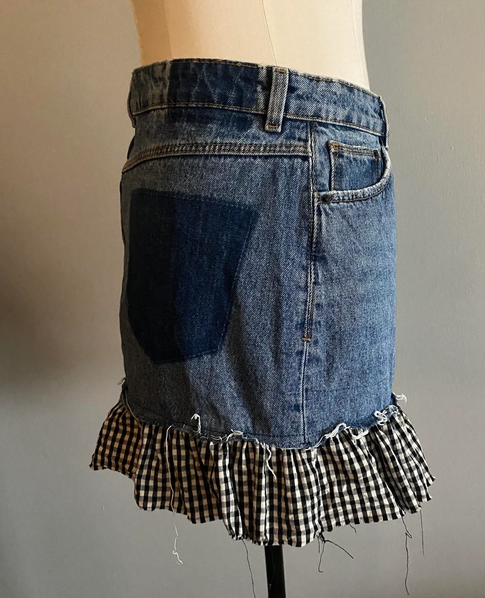 Denim Mini Skirt Multiple Size M - Image 4
