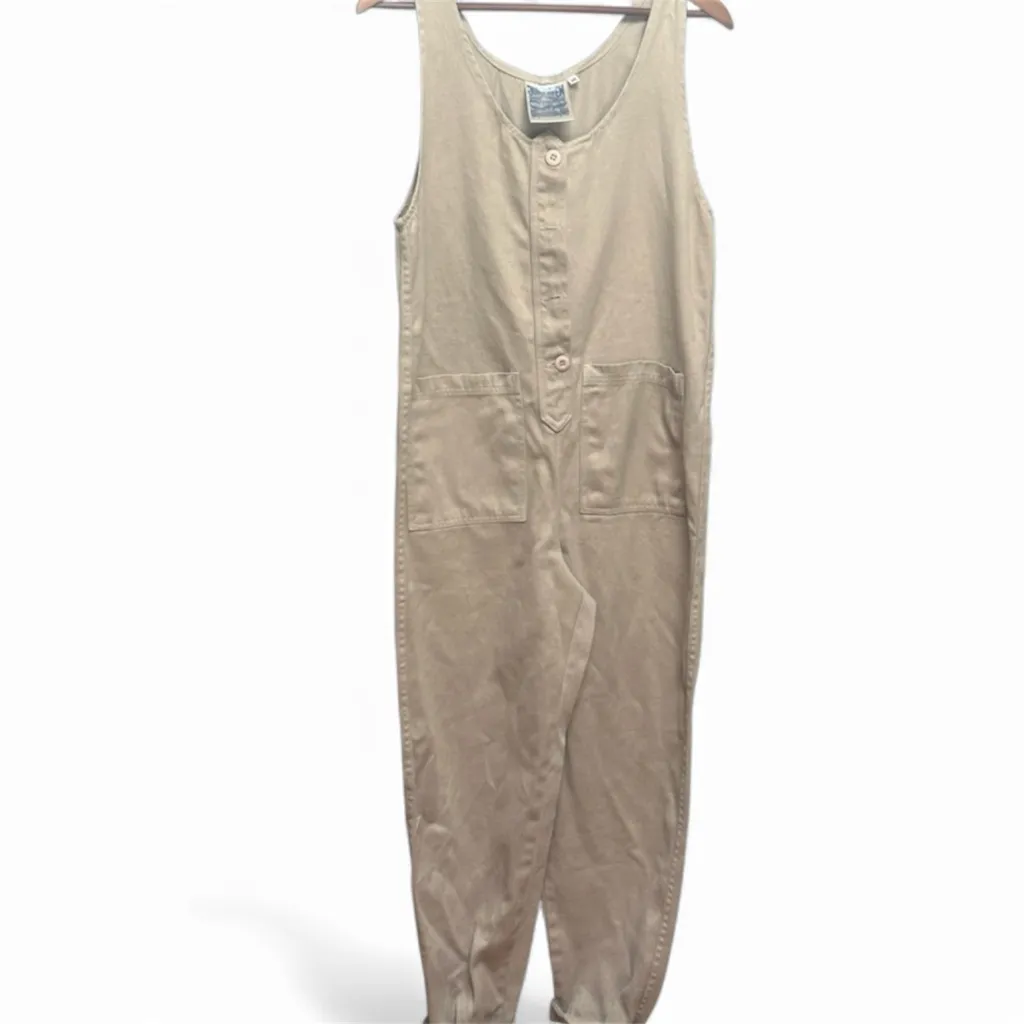 NWT JungMaven hemp canvas Button Front Jumpsuit XS Tan - Image 7