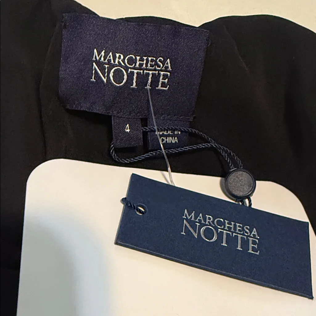 Marchesa Notte Cobalt Blue Metallic Lace Evening Gown NWT Size 4 - Image 12