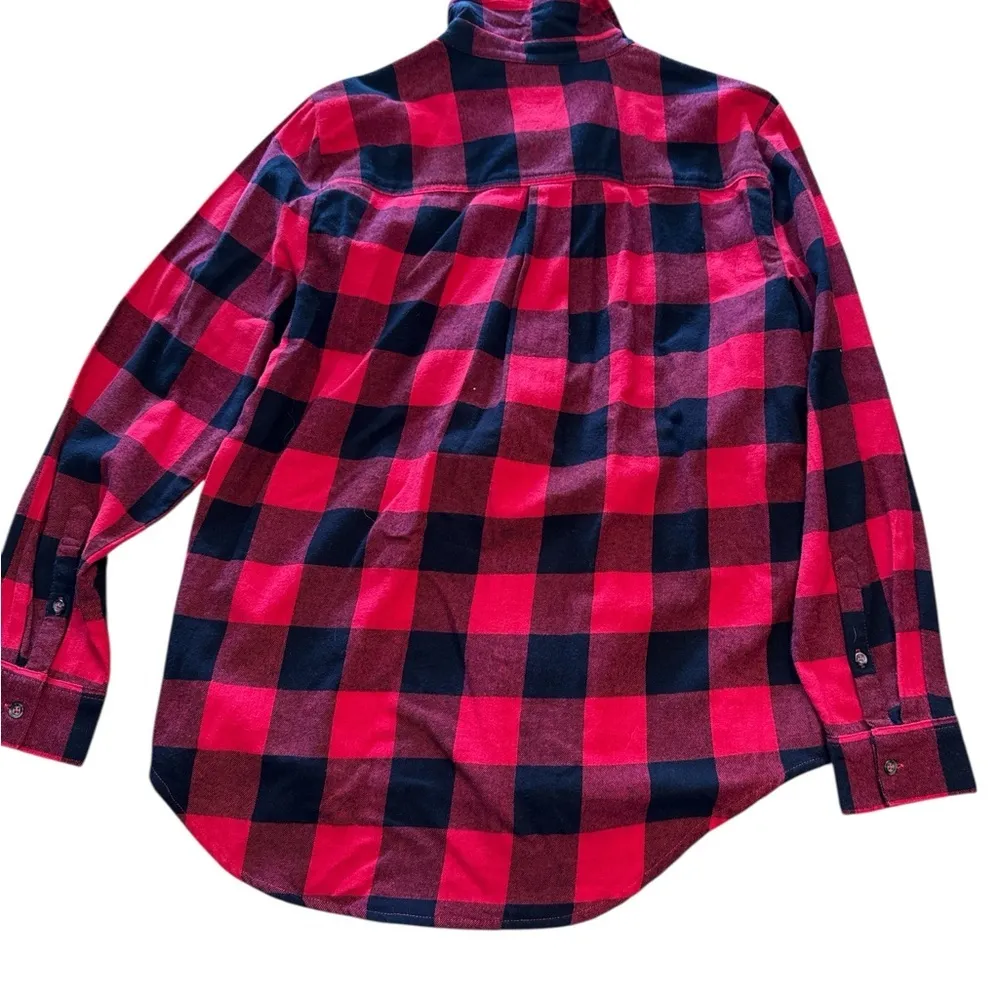 Style & Co Red and Black Plaid Women’s Flannel Shirt - Image 6