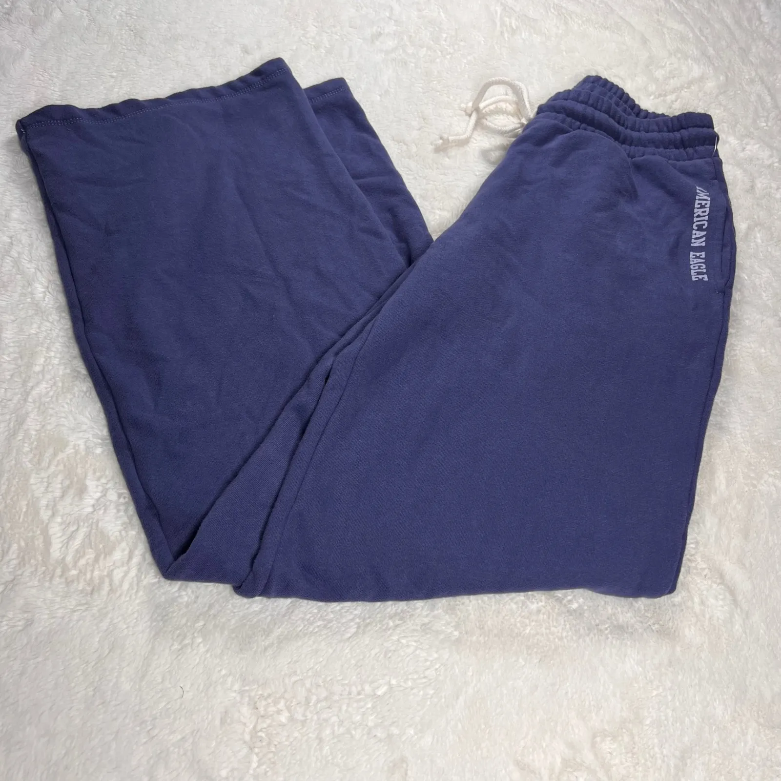 American Eagle Outfitters Navy Blue Sweatpants Joggers Logo Detail Women's S - Image 16