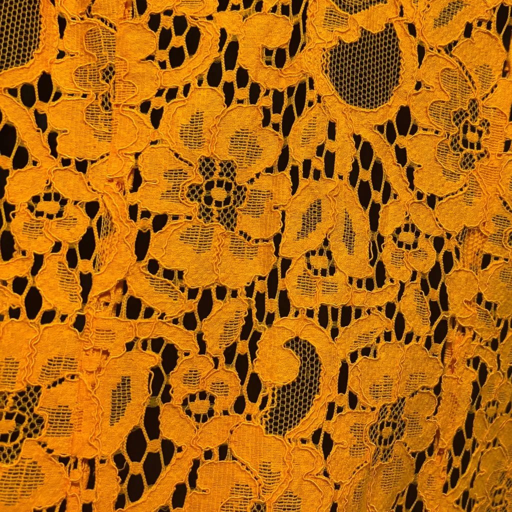 MSGM Womens Orange Lace Sleeveless Dress Made In Italy Size 42 US M - Image 5