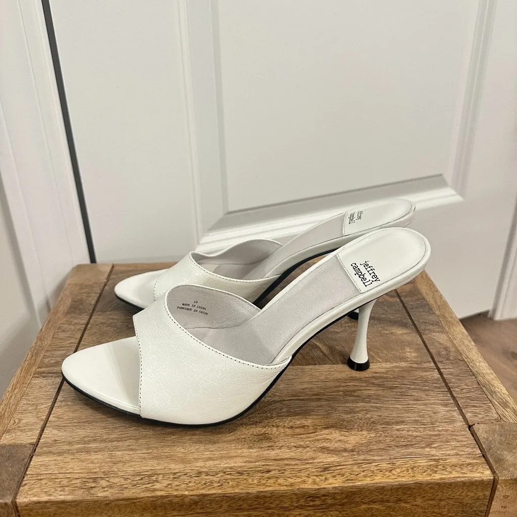 JEFFREY CAMPBELL Agent Slide Sandal in White Size US 10 - Image 7