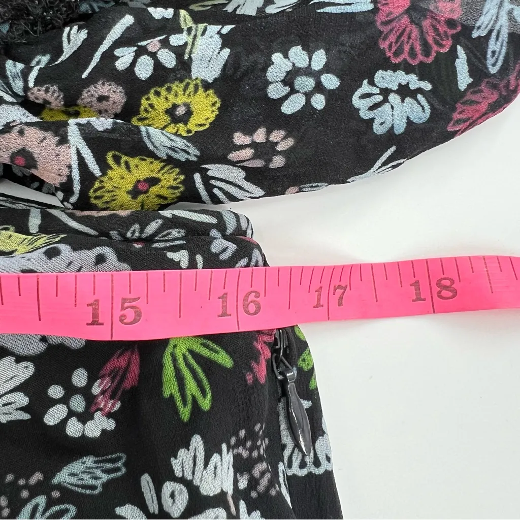 Rebecca Minkoff Lima off the shoulder tie neck floral maxi dress sz 6 - Image 5