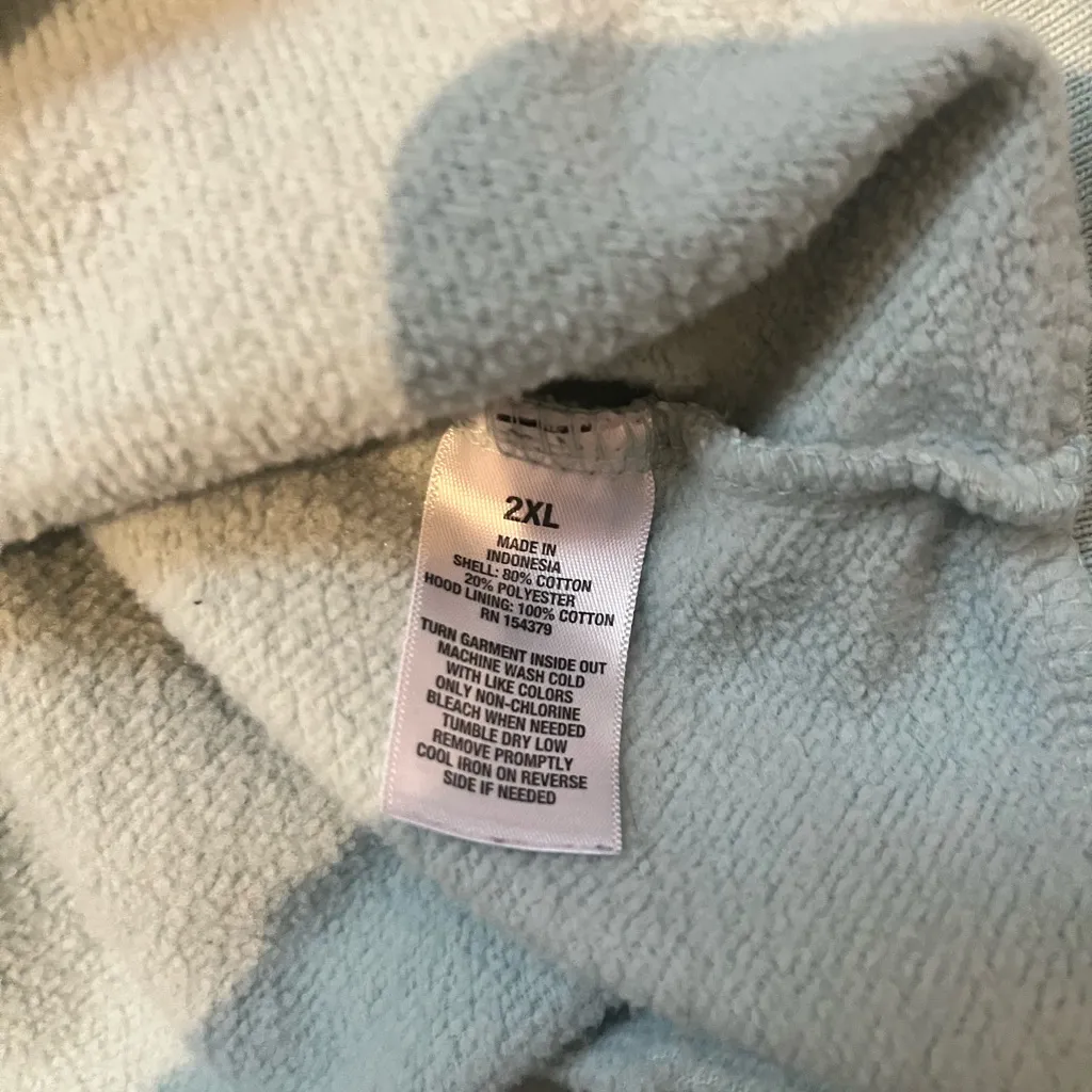 Aeropostale Women’s 2XL Light Green / Blue Sweatshirt Hoodie w/ Pockets Zip Up - Image 5