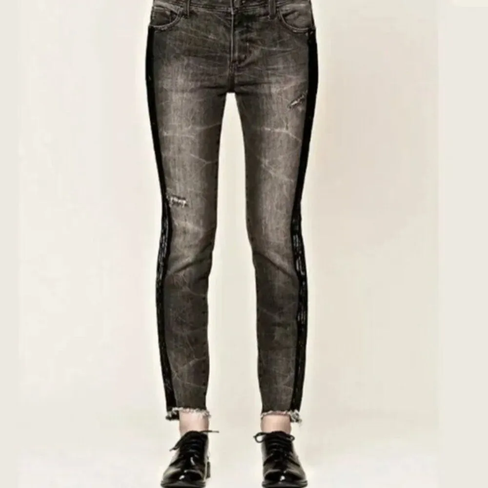 Free People Summer Solstice Beaded Sequin Embellished Skinny Tuxedo - 29 - Image 5