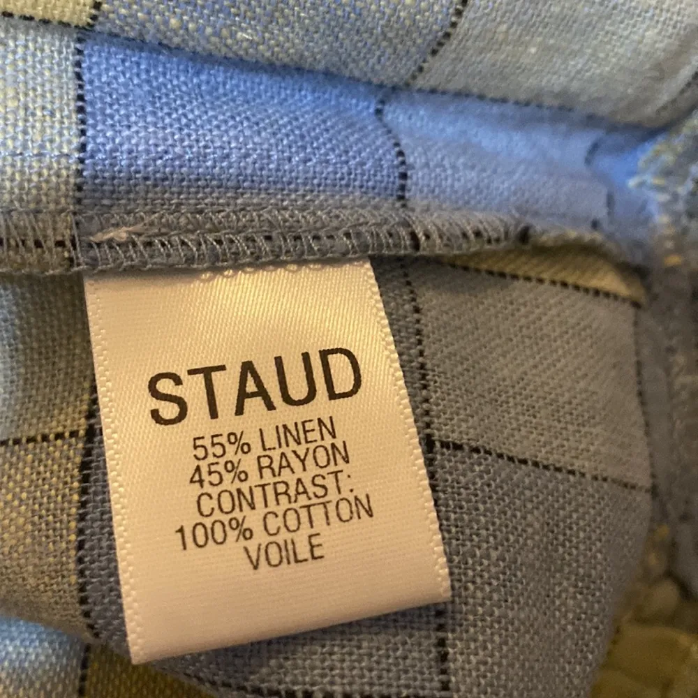 Staud Wilson Shorts in Coastal Blue Checkered - Image 10