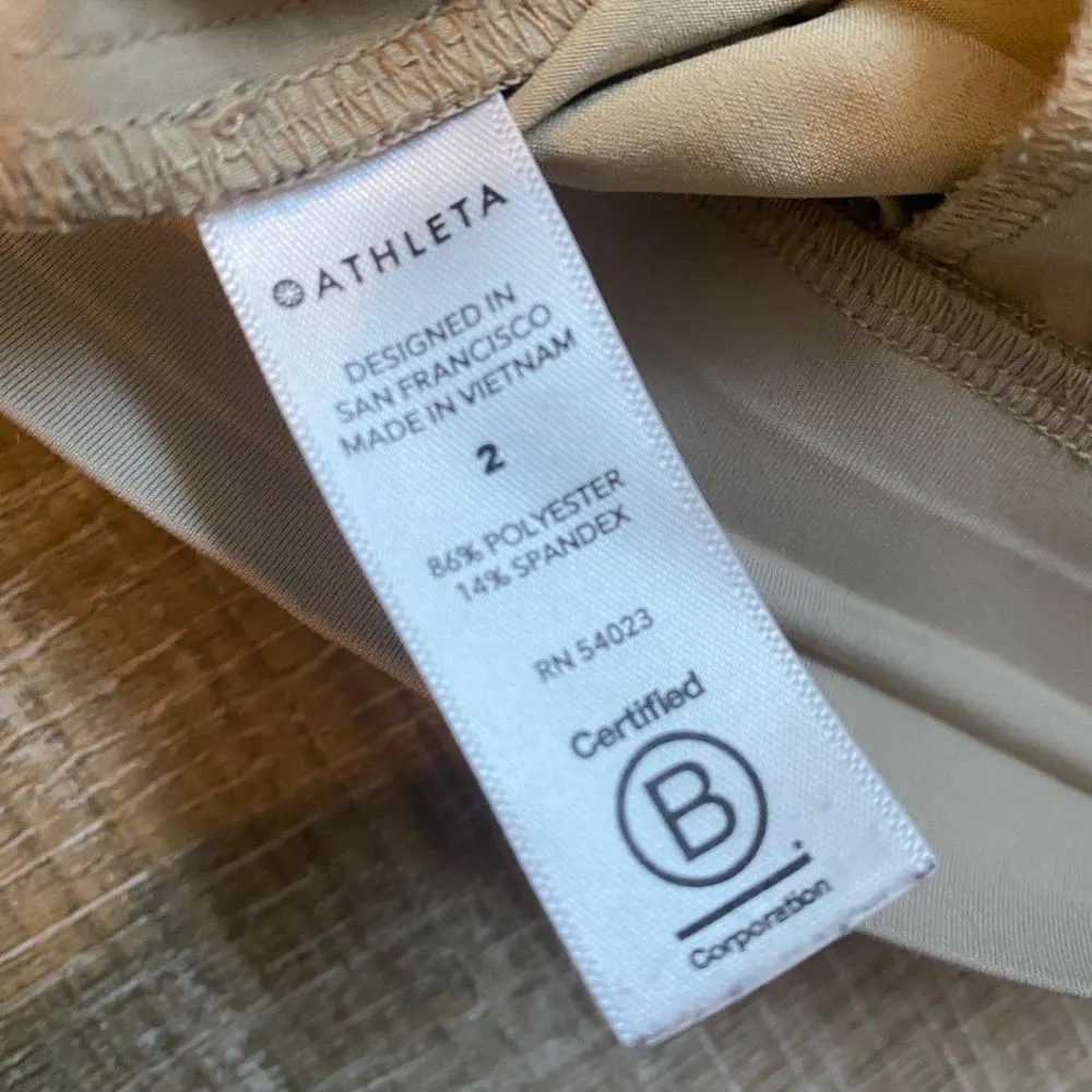 Athleta Go Far Travel Venture Pant Womens 2 XS Tapered Jogger Beige Athleisure - Image 15