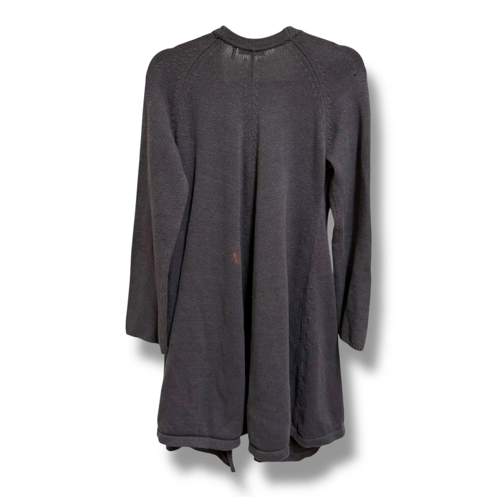 Daisy Fuentes Gray Long Maxi Cardigan Tie Front Size‎ Large - Image 2