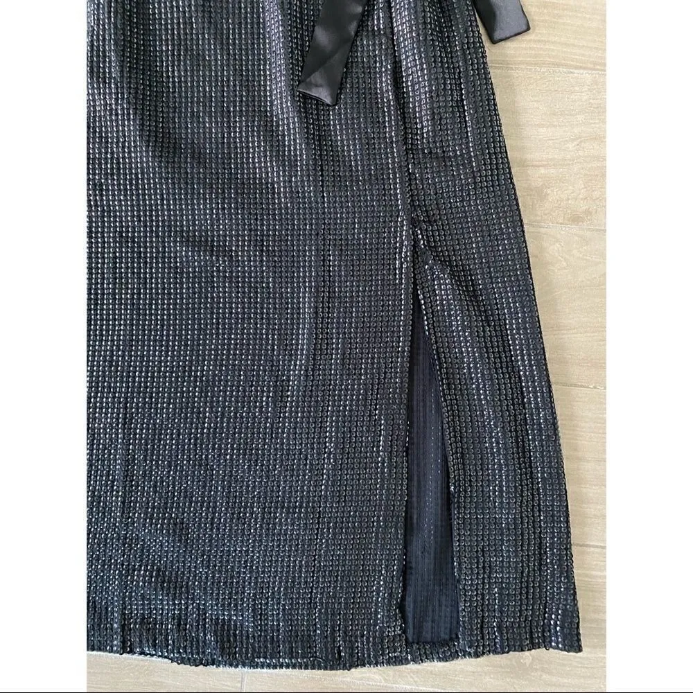 Something Navy NWT  Sequin Wrap Midi Party Skirt - Image 8