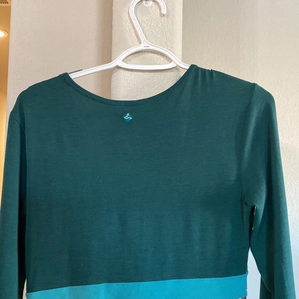 Prana Kaley Green Paisley Jersey Dress size S lightweight gorpcore outdoor - Image 6