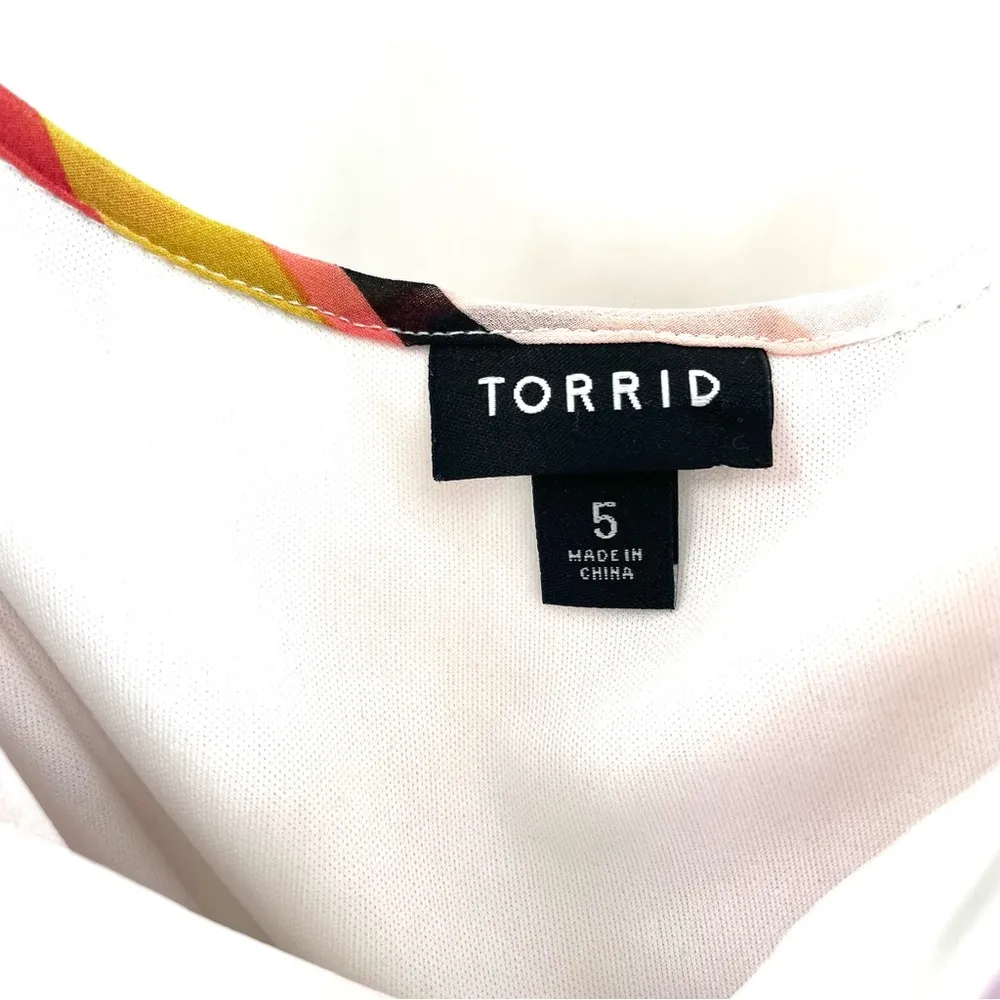 TORRID Midi Chiffon Pleated Lined Striped Tank Top Dress - Image 8