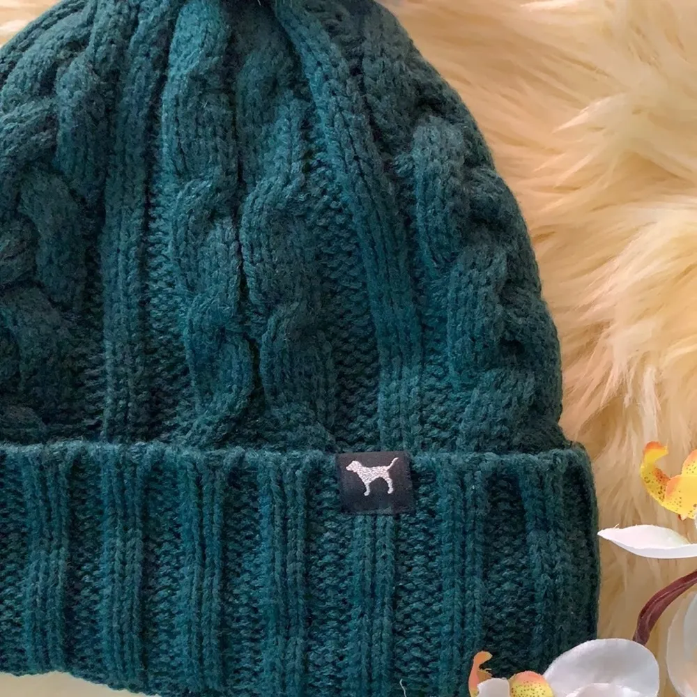 Victoria Secret Fleece Lined Winter Pom Pom Hat - Image 3