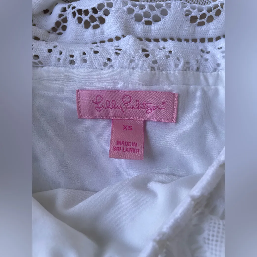 Lilly Pulitzer White Lace Cold Shoulder Blouse - Image 11