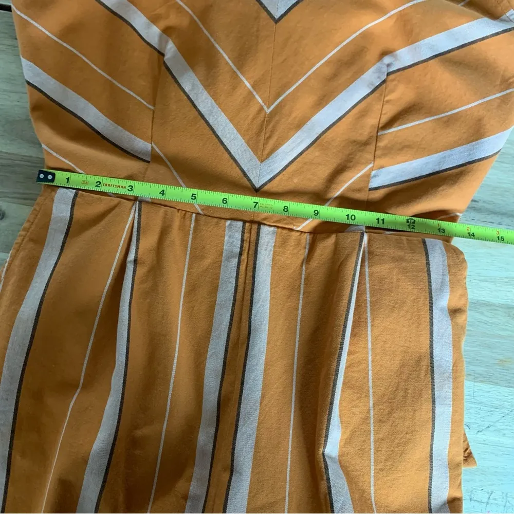 NWT  Blake Orange Strip Tie Back Wide Leg Jumpsuit M - Image 6