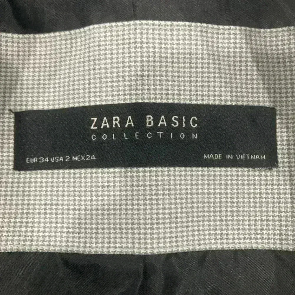 Zara grey and white blazer in size 2 - Image 4