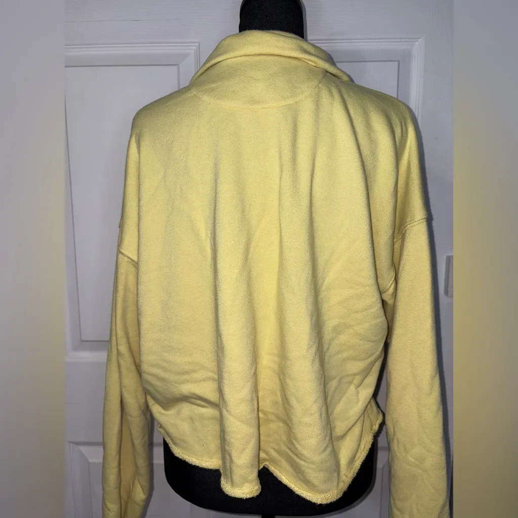 Aerie Floral-Trim Yellow Pullover - Image 2