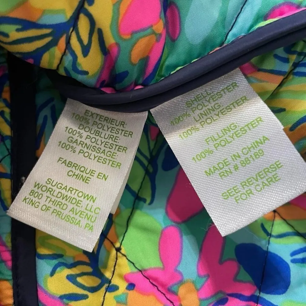 Lilly Pulitzer Size XS Vest Button Down Zippered - Image 6