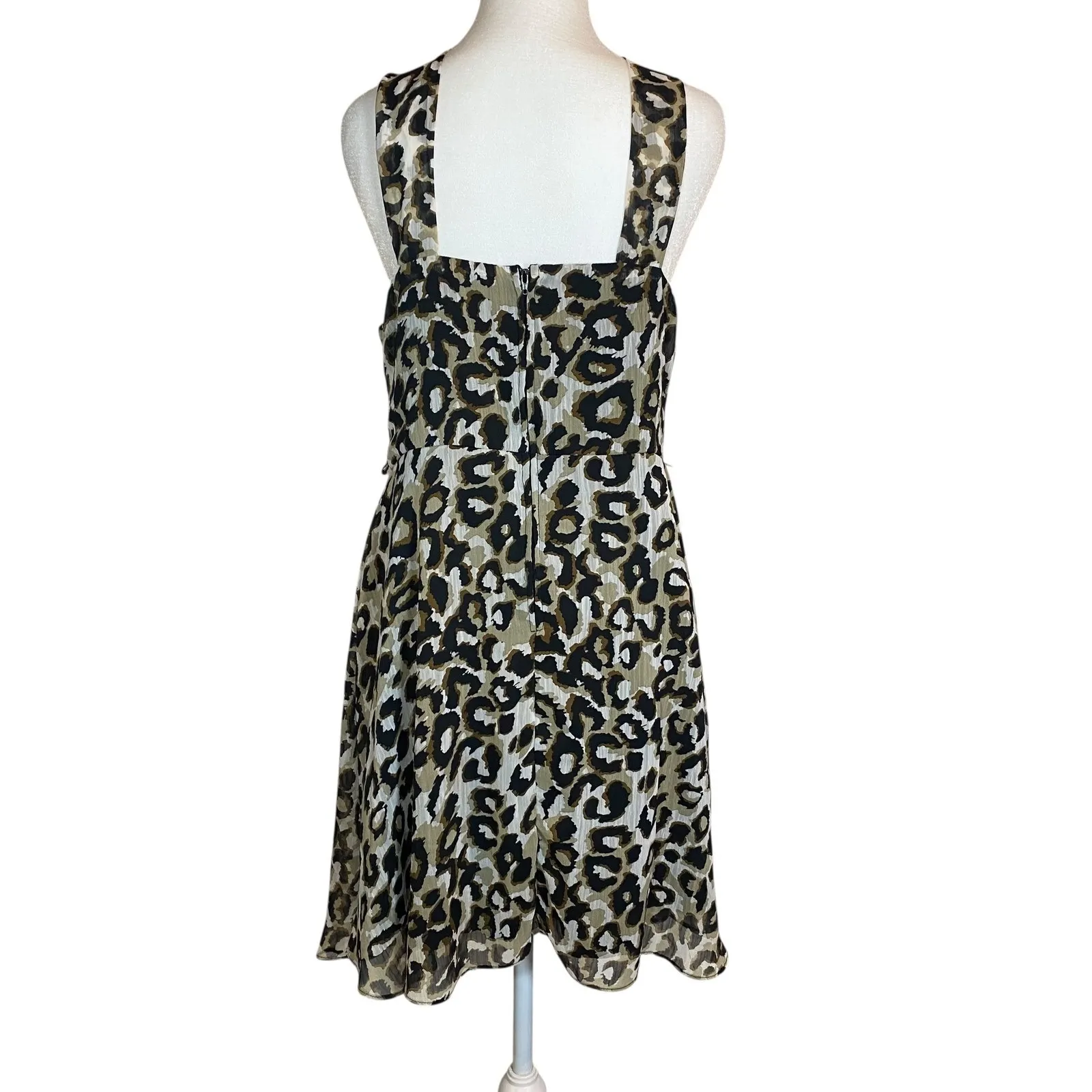 Bisou Bisou Halter Dress Leopard Print Sleeveless Party Cocktail Dress‎ 10 Mob - Image 3